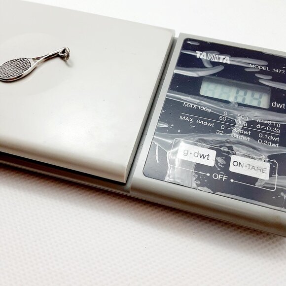 NEW Sterling Silver Racquet Charm .4 grams - Picture 3 of 6